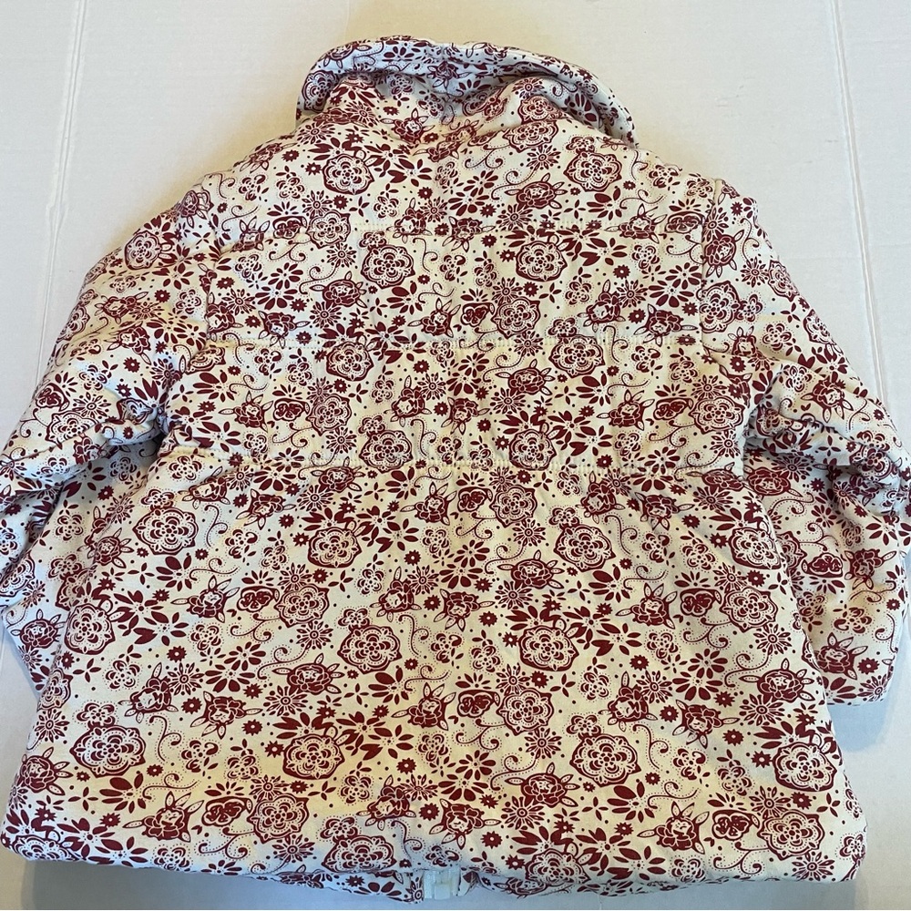 Mimi quilted floral and lace fleece lined toddler jacket coat - Picture 6 of 11